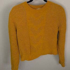 Ashley By 26 International Mustard Crew Neck Sweater